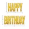 4 Pack Bulk Plastic Jumbo Happy Birthday Yard Sign Set - Gold